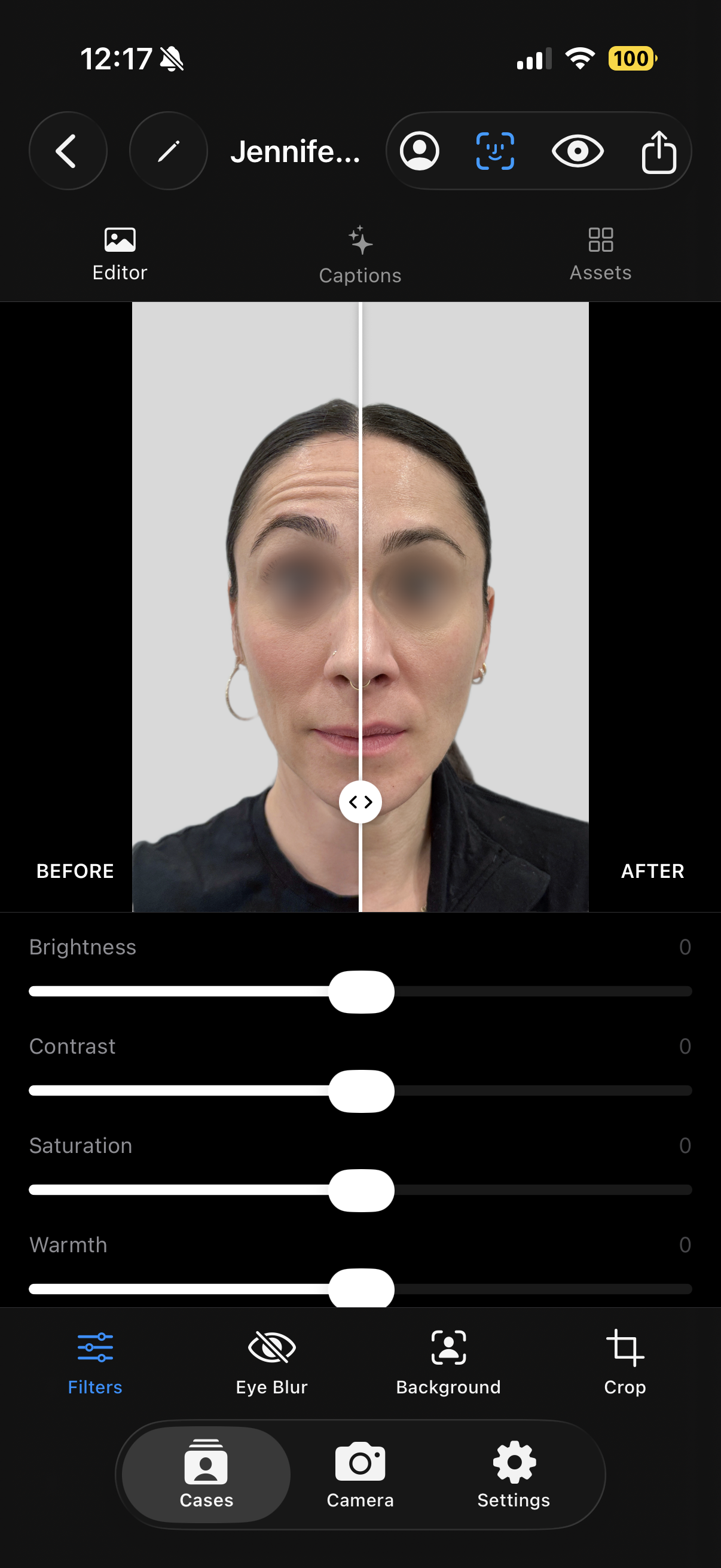 Editing tools with filters
